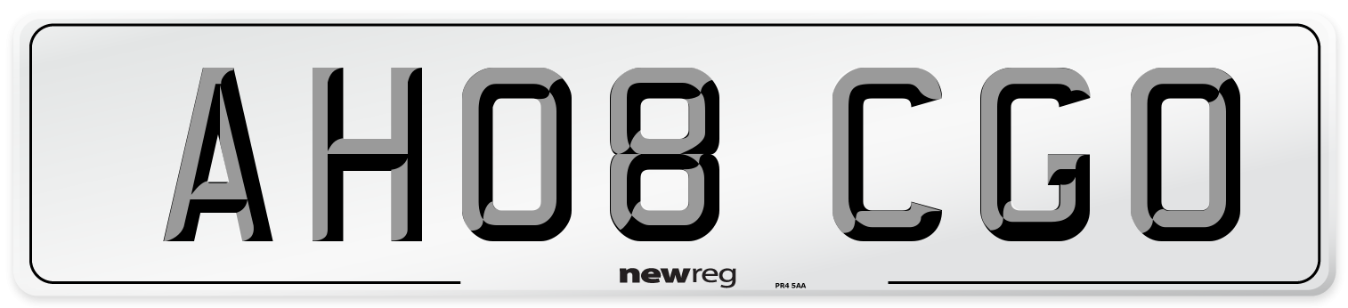AH08 CGO Number Plate from New Reg